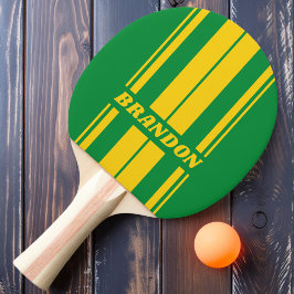 Raquete De Ping Pong Retro Tropical Palma Dual Board Listras com Nome