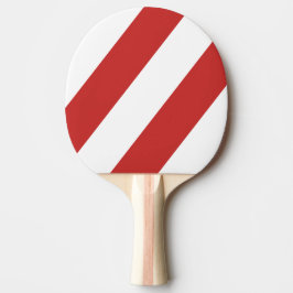 Raquete De Ping Pong Retro Vermelho Três Listras Negritas