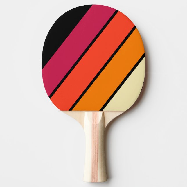 Raquete De Ping Pong Retro VHS Listras em Negrito (Frente)