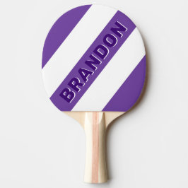 Raquete De Ping Pong Retro Videira Pomar Listras Ousadas com Nome