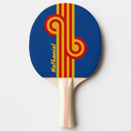 Raquete De Ping Pong Retro Warmhearted Listra Loop com Nome