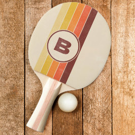 Raquete De Ping Pong Retrospectivo Distinto Escuro com Escuro Inicial