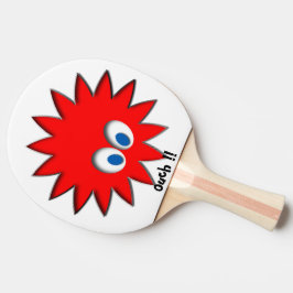 Raquete De Ping Pong Revestimento de padrão vermelho monograma