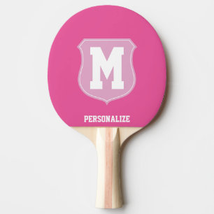 Raquete De Ping Pong Revestimento de pingue-pongue, cor-de-rosa, monogr