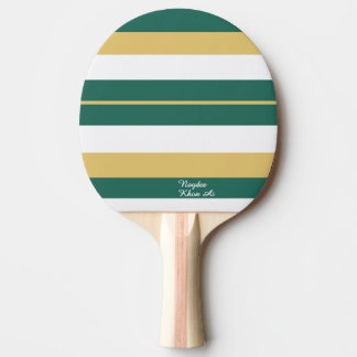 Raquete De Ping Pong Rhythm Stripes Lines Green Gold White
