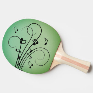 Raquete De Ping Pong Rico Notes Green Music Design