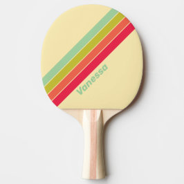 Raquete De Ping Pong Riscas Suaves de Buttercream com Nome