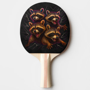 Raquete De Ping Pong Rizz Em Com O Tism Meme Autismo Raccoon Engraçado