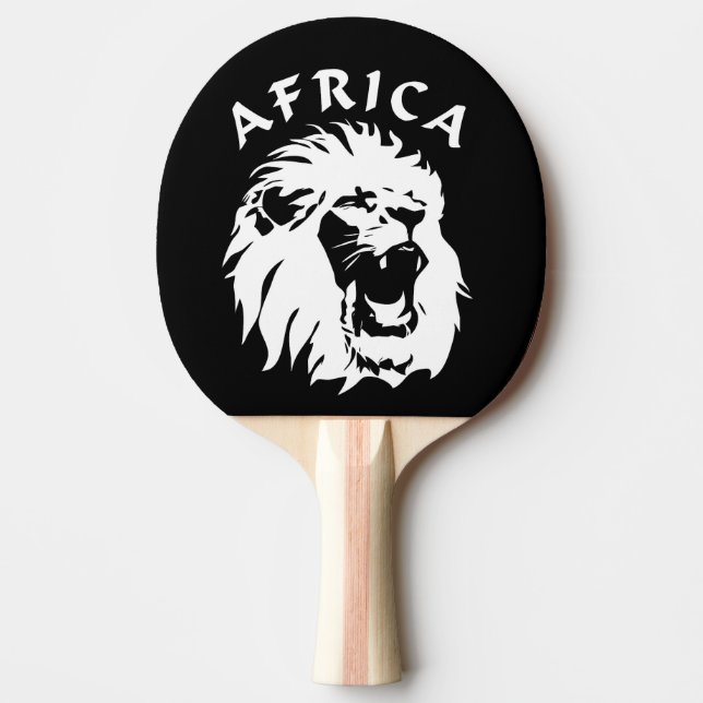 Raquete De Ping Pong Roaring Lion Face | África (Frente)