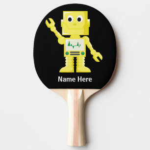 Raquete De Ping Pong Robô Amarelo