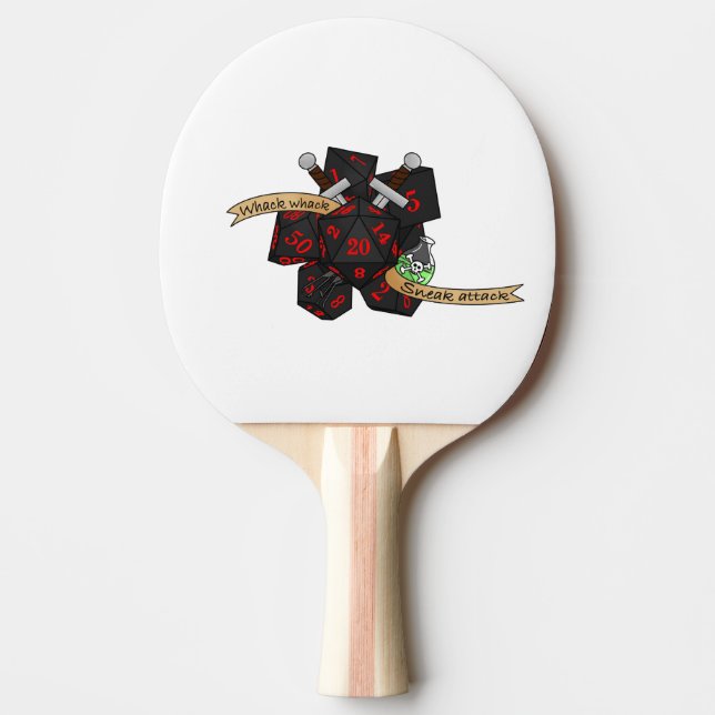 Raquete De Ping Pong Rogue Dice Design (Frente)