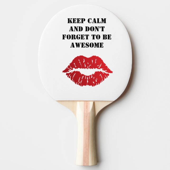 Raquete De Ping Pong Romantic chic luxe red lips (Frente)