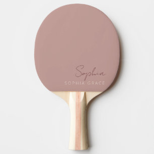Raquete De Ping Pong Rosa de Dusty de Script Manuscrito Moderno Persona