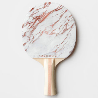 Raquete De Ping Pong Rosa Dourado Marble