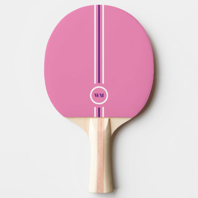 Raquete de Ping Pong Rosa e Roxo Bonito (Frente)
