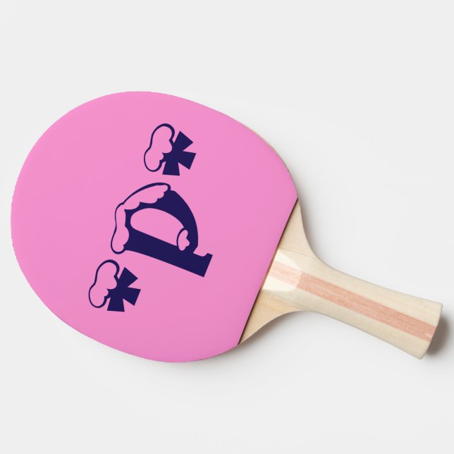 Raquete De Ping Pong Rosa mais recente p (Lateral)