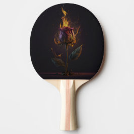 Raquete De Ping Pong rosa no fogo
