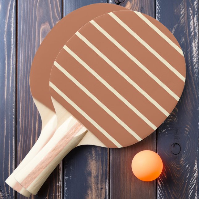 Raquete De Ping Pong Rosa pálido, stripteado e sólido (Criador carregado)