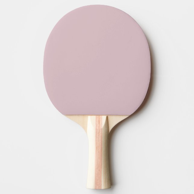 Raquete De Ping Pong Rosa Pastel Sólido (Frente)