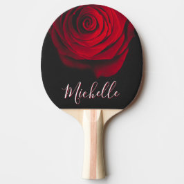 Raquete De Ping Pong Rosa vermelha monográfica personalizada fotografia