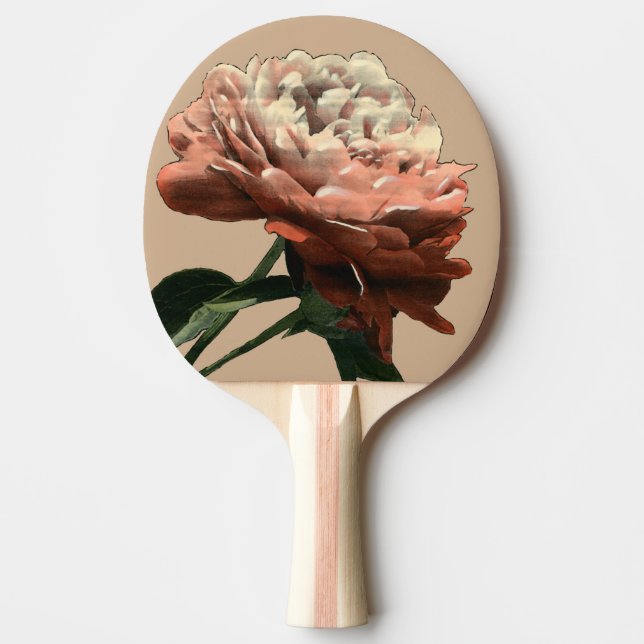 Raquete De Ping Pong Rosa vermelha Ruby com Destaques Brancos (Frente)