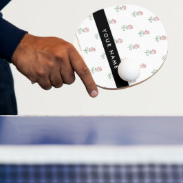 Raquete De Ping Pong Rosas Vermelhas, Padrão de Rosas, Seu Nome