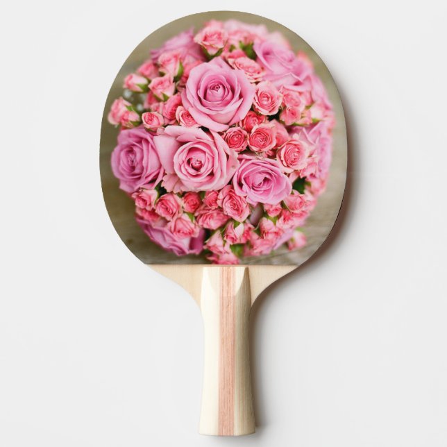 Raquete De Ping Pong Rose Bouquet Flower (Frente)