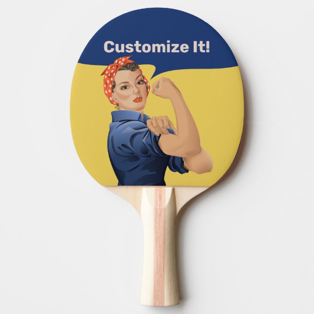Raquete De Ping Pong Rosie the Riveter (Frente)
