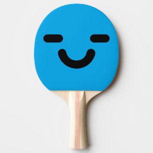 Raquete De Ping Pong Rosto Agradável Azul