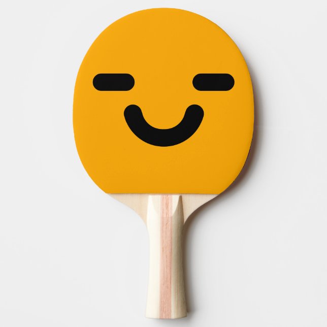 Raquete De Ping Pong Rosto Alegre Laranja (Frente)