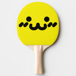 Raquete De Ping Pong Rosto Amarelo Fofo