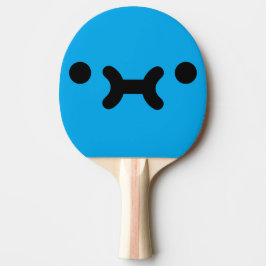 Raquete De Ping Pong Rosto Azul com Beicinho Fofo