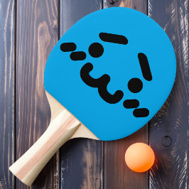 Raquete De Ping Pong Rosto Bonito Desajeitado Remo de Ping Pong Azul