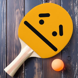 Raquete De Ping Pong Rosto Branco Triste Laranja Remo de Ping Pong
