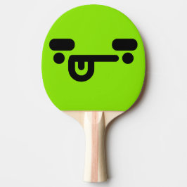 Raquete De Ping Pong Rosto Confuso Malicioso Verde