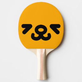 Raquete De Ping Pong Rosto de Cachorro Feliz Laranja