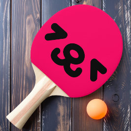 Raquete De Ping Pong Rosto de Cachorro Feliz Rosa