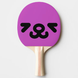Raquete De Ping Pong Rosto de Cachorro Feliz Roxo