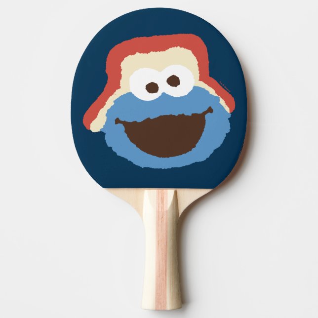 Raquete De Ping Pong Rosto de Woodland Monstro do Cookie (Frente)