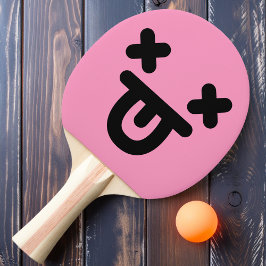 Raquete De Ping Pong Rosto Desnorteado Com Língua Para Fora Remo de Pin