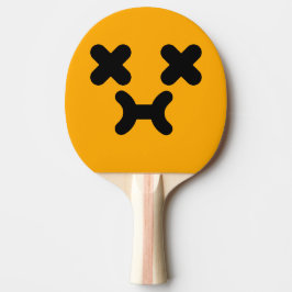 Raquete De Ping Pong Rosto Emburrado Atordoado Laranja