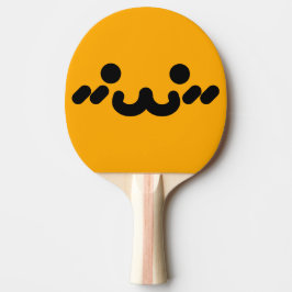 Raquete De Ping Pong Rosto Fofo Laranja