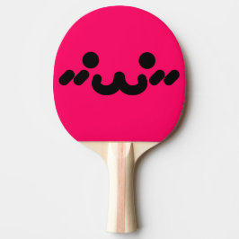 Raquete De Ping Pong Rosto Fofo Rosa