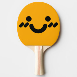 Raquete De Ping Pong Rosto Laranja Envergonhado Fofo