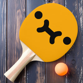 Raquete De Ping Pong Rosto Lindo e Emburrado Remo de Ping Pong Laranja