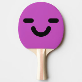 Raquete De Ping Pong Rosto Satisfeito Roxo