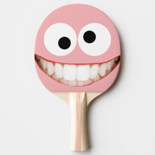 Raquete De Ping Pong rosto sorridente