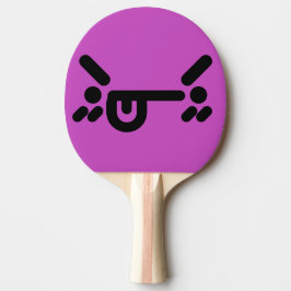 Raquete De Ping Pong Rosto Zangado Malicioso Roxo