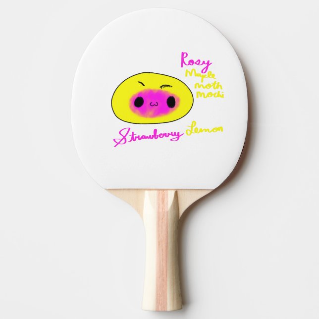 Raquete De Ping Pong Rosy Maple Moth Cute Mochi Funny Animal Mochi (Frente)