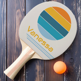 Raquete De Ping Pong Rotação Retro Arco-íris